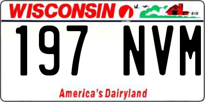 WI license plate 197NVM