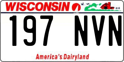 WI license plate 197NVN