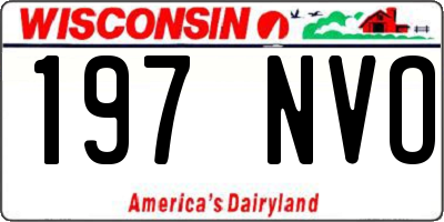 WI license plate 197NVO