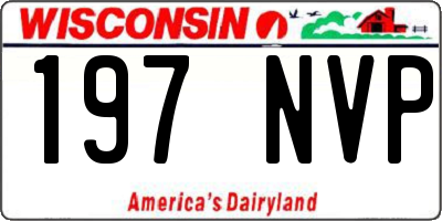 WI license plate 197NVP