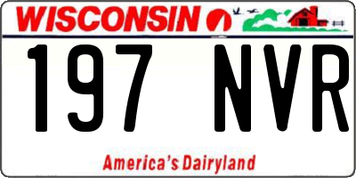 WI license plate 197NVR
