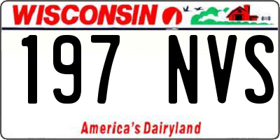WI license plate 197NVS