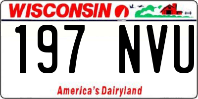 WI license plate 197NVU