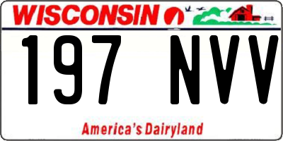WI license plate 197NVV