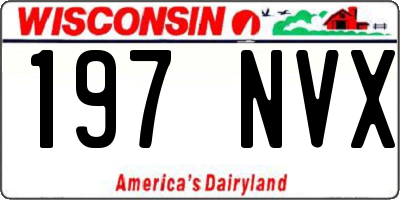 WI license plate 197NVX