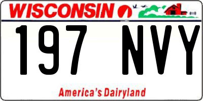 WI license plate 197NVY