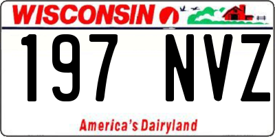 WI license plate 197NVZ