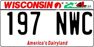 WI license plate 197NWC