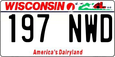 WI license plate 197NWD