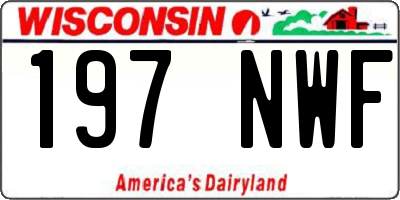 WI license plate 197NWF
