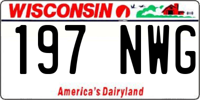 WI license plate 197NWG