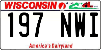 WI license plate 197NWI