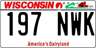 WI license plate 197NWK