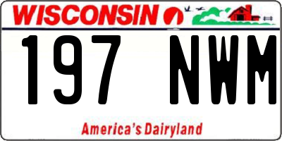 WI license plate 197NWM