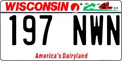 WI license plate 197NWN