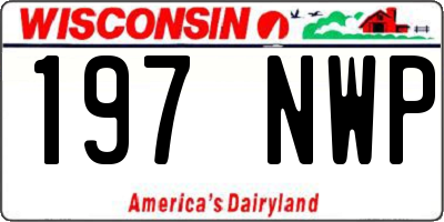 WI license plate 197NWP