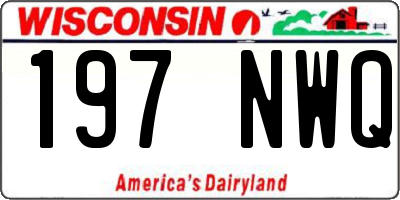 WI license plate 197NWQ