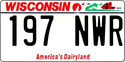 WI license plate 197NWR