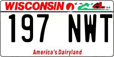 WI license plate 197NWT