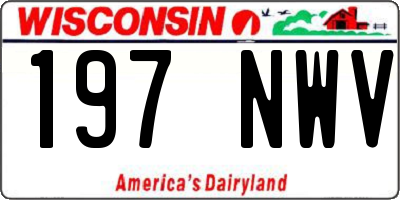 WI license plate 197NWV