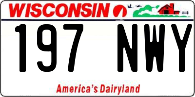 WI license plate 197NWY