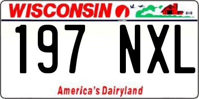 WI license plate 197NXL