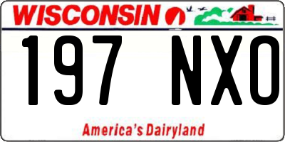 WI license plate 197NXO