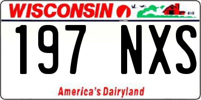 WI license plate 197NXS