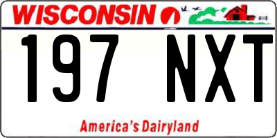 WI license plate 197NXT