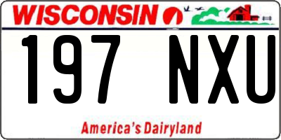 WI license plate 197NXU