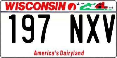 WI license plate 197NXV