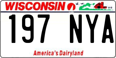WI license plate 197NYA