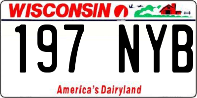 WI license plate 197NYB