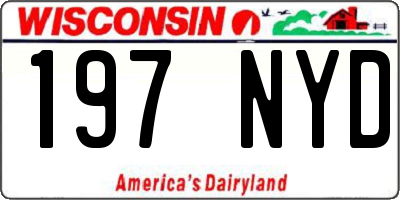 WI license plate 197NYD