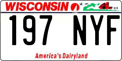 WI license plate 197NYF