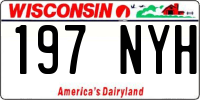 WI license plate 197NYH