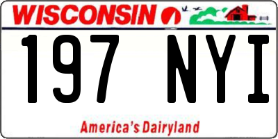 WI license plate 197NYI