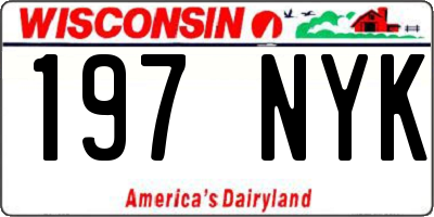 WI license plate 197NYK