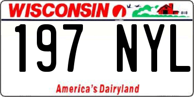WI license plate 197NYL