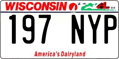 WI license plate 197NYP