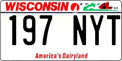 WI license plate 197NYT