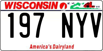 WI license plate 197NYV