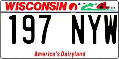 WI license plate 197NYW