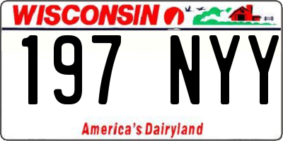 WI license plate 197NYY