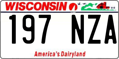 WI license plate 197NZA