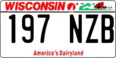 WI license plate 197NZB