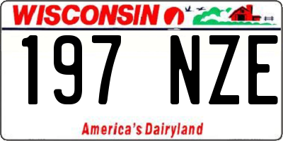 WI license plate 197NZE