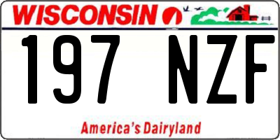 WI license plate 197NZF
