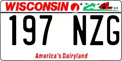 WI license plate 197NZG