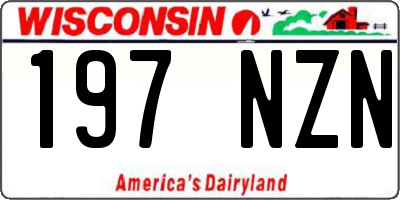 WI license plate 197NZN
